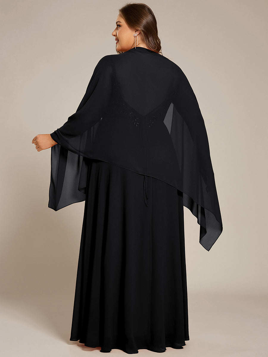 Elegante Chiffon-Stola für besondere Anlässe #Farbe_Schwarz
