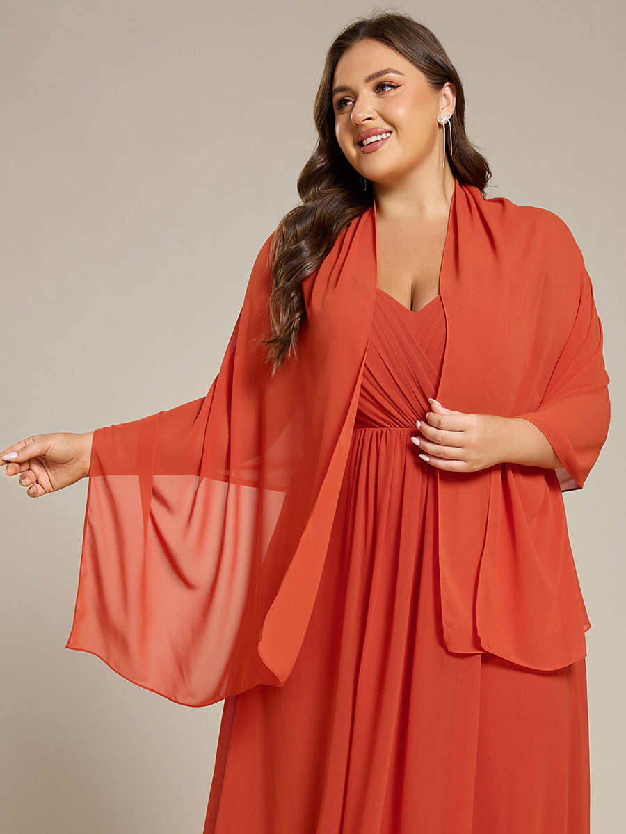 Elegante Chiffon-Stola für besondere Anlässe #Farbe_Gebranntes Orange