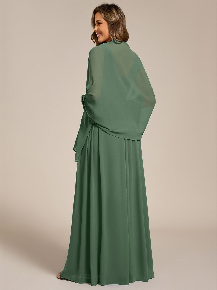 Elegante Chiffon-Stola für besondere Anlässe #Farbe_Eukalyptus