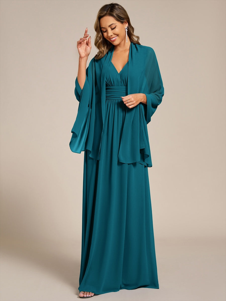 Elegante Chiffon-Stola für besondere Anlässe #Farbe_Petrol