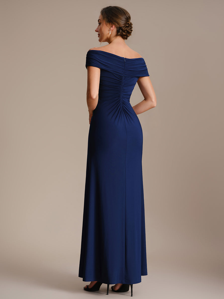 Maxil?nge V-Ausschnitt Etui-Kleid Aus Mesh Elegante Details Figurbetonender Schnitt Kleid #Farbe_Marineblau