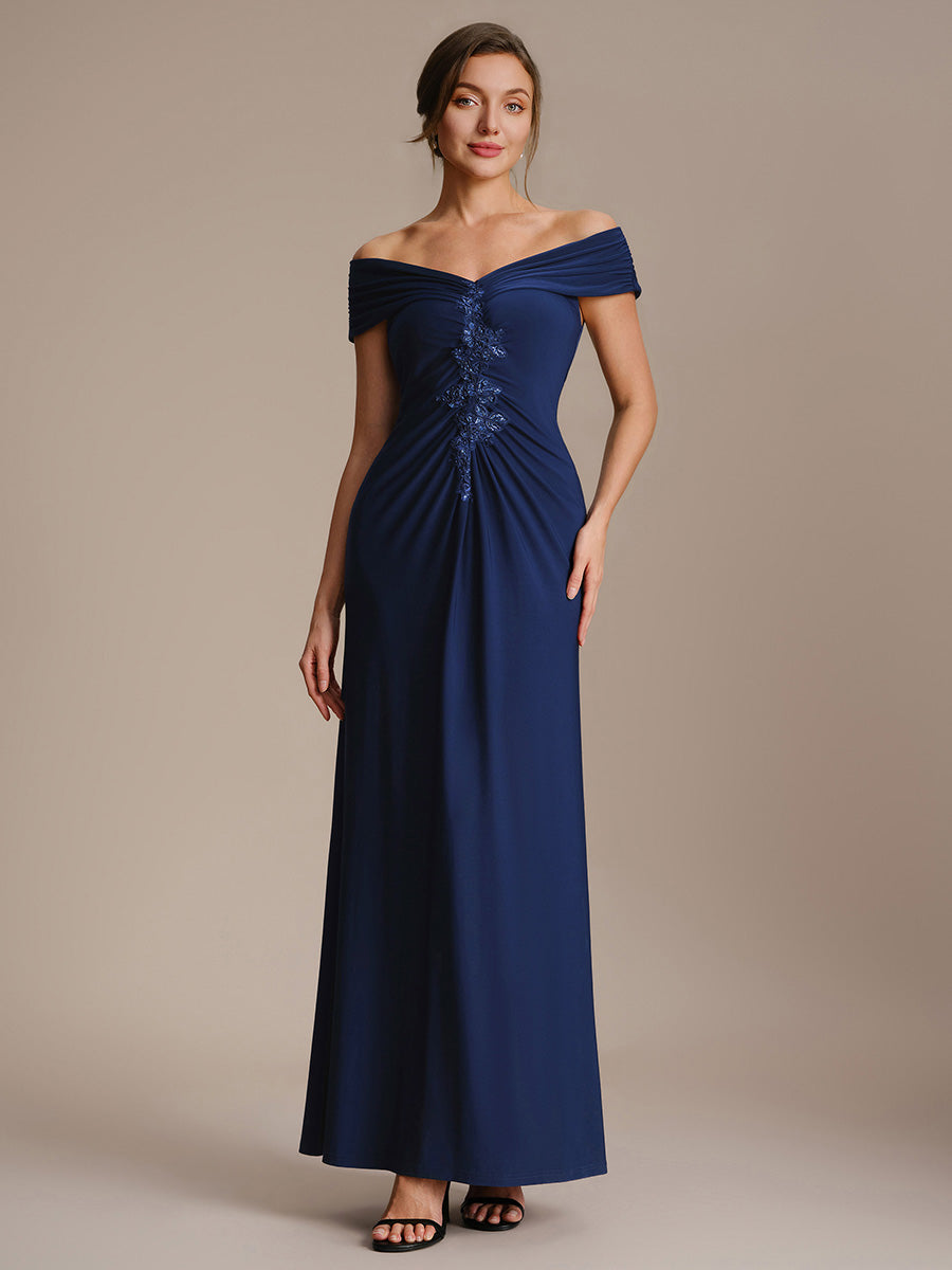 Maxil?nge V-Ausschnitt Etui-Kleid Aus Mesh Elegante Details Figurbetonender Schnitt Kleid #Farbe_Marineblau