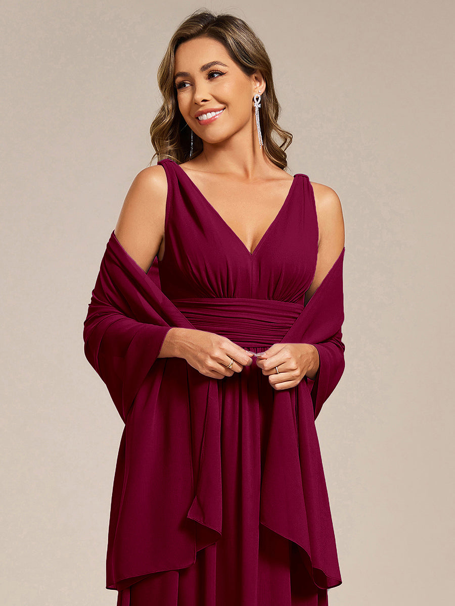 Elegante Chiffon-Stola für besondere Anlässe #Farbe_Burgunderrot