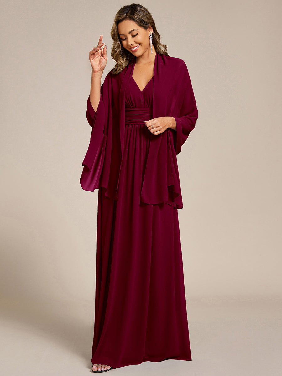 Elegante Chiffon-Stola für besondere Anlässe #Farbe_Burgunderrot