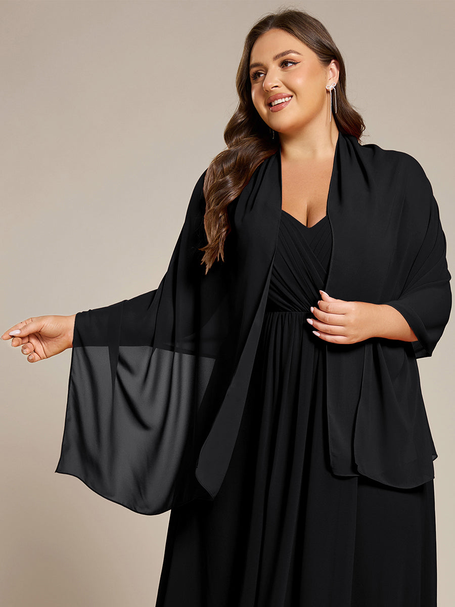 Elegante Chiffon-Stola für besondere Anlässe #Farbe_Schwarz