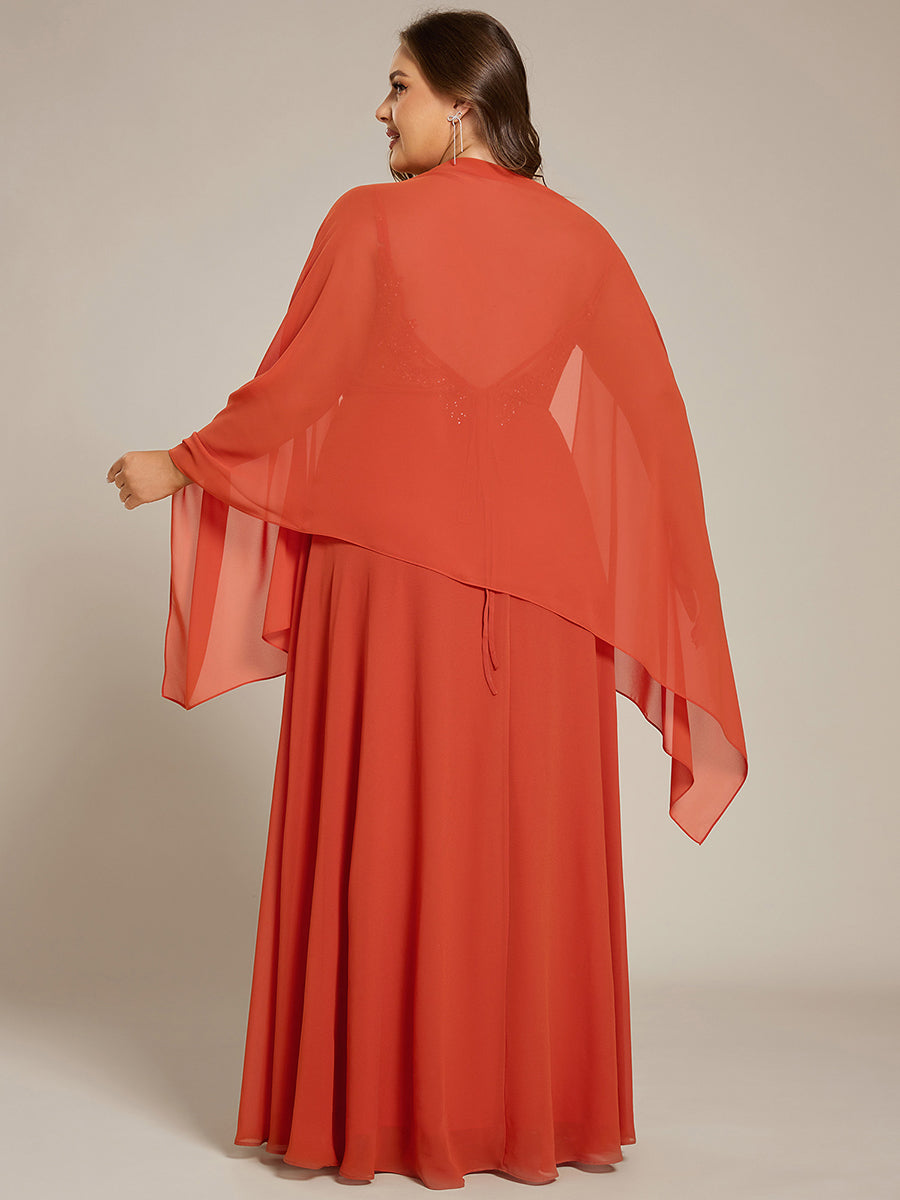 Elegante Chiffon-Stola für besondere Anlässe #Farbe_Gebranntes Orange