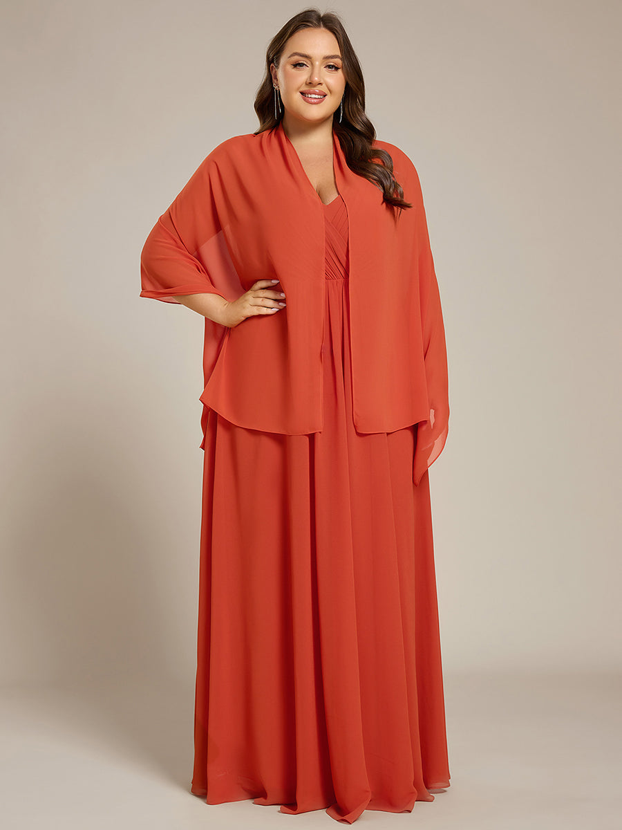 Elegante Chiffon-Stola für besondere Anlässe #Farbe_Gebranntes Orange
