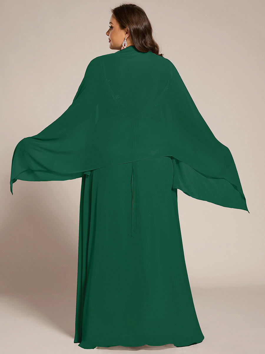 Elegante Chiffon-Stola für besondere Anlässe #Farbe_Dunkelgrün