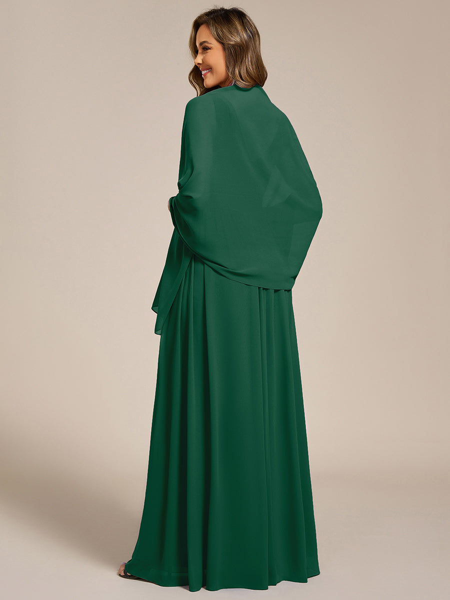 Elegante Chiffon-Stola für besondere Anlässe #Farbe_Dunkelgrün