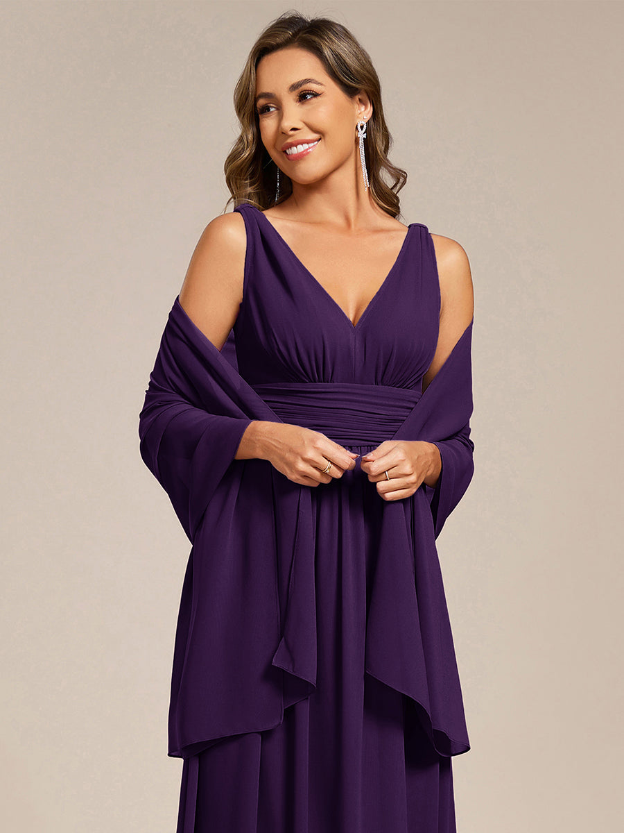 Elegante Chiffon-Stola für besondere Anlässe #Farbe_Dunkelviolett