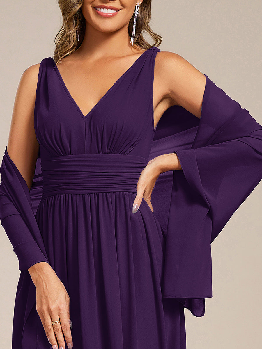 Elegante Chiffon-Stola für besondere Anlässe #Farbe_Dunkelviolett