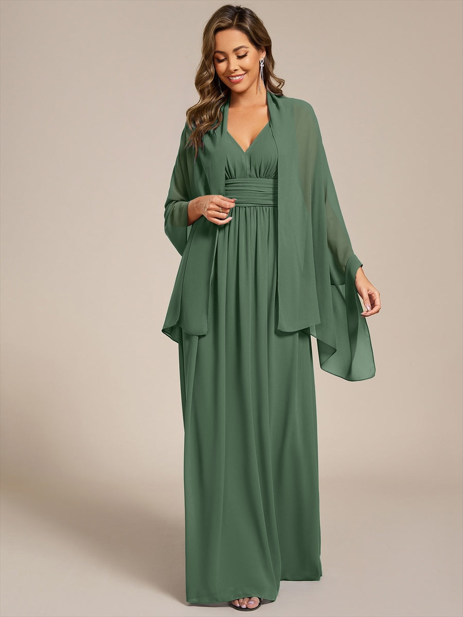 Elegante Chiffon-Stola für besondere Anlässe #Farbe_Eukalyptus