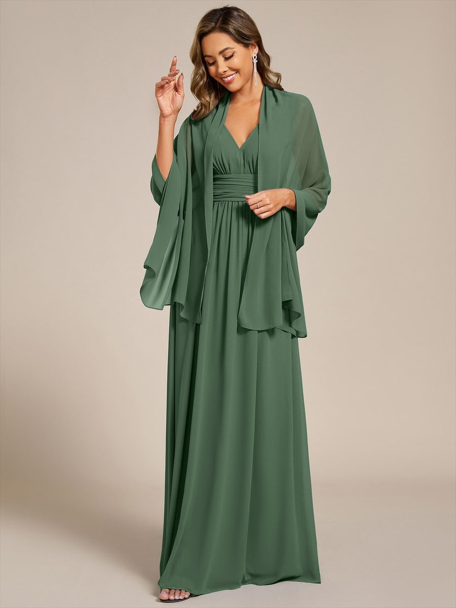 Elegante Chiffon-Stola für besondere Anlässe #Farbe_Eukalyptus