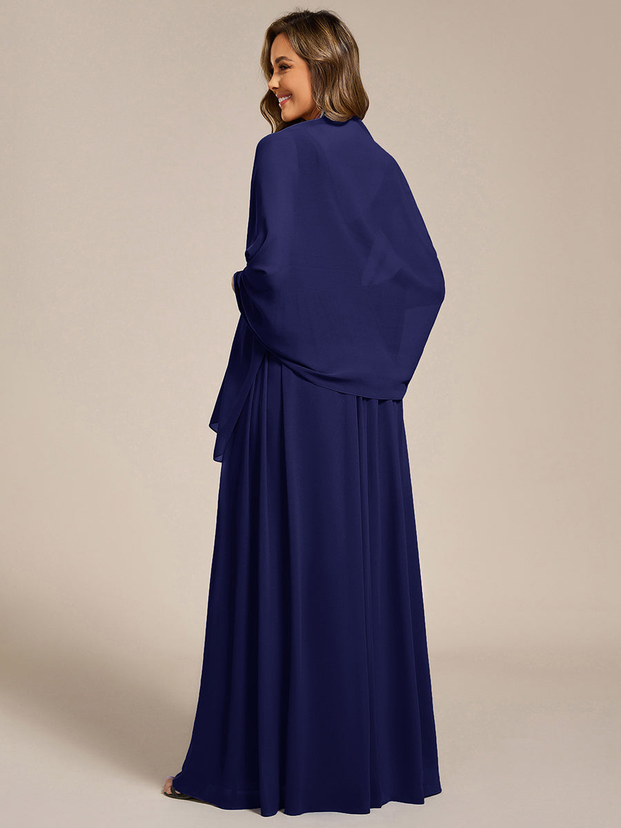 Elegante Chiffon-Stola für besondere Anlässe #Farbe_Marineblau