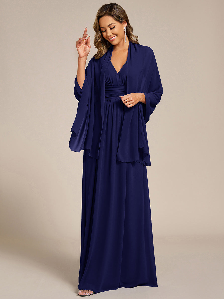 Elegante Chiffon-Stola für besondere Anlässe #Farbe_Marineblau