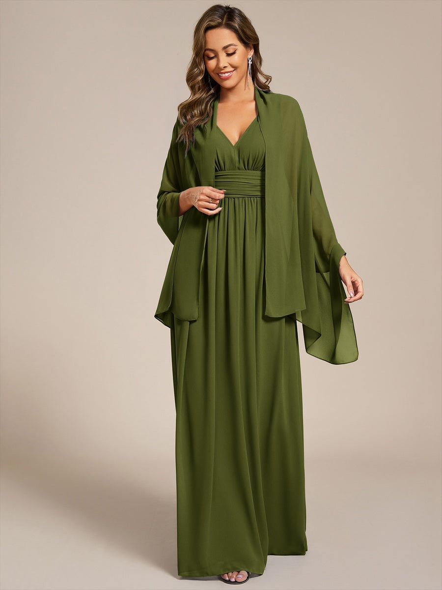 Elegante Chiffon-Stola für besondere Anlässe #Farbe_Olivgrün