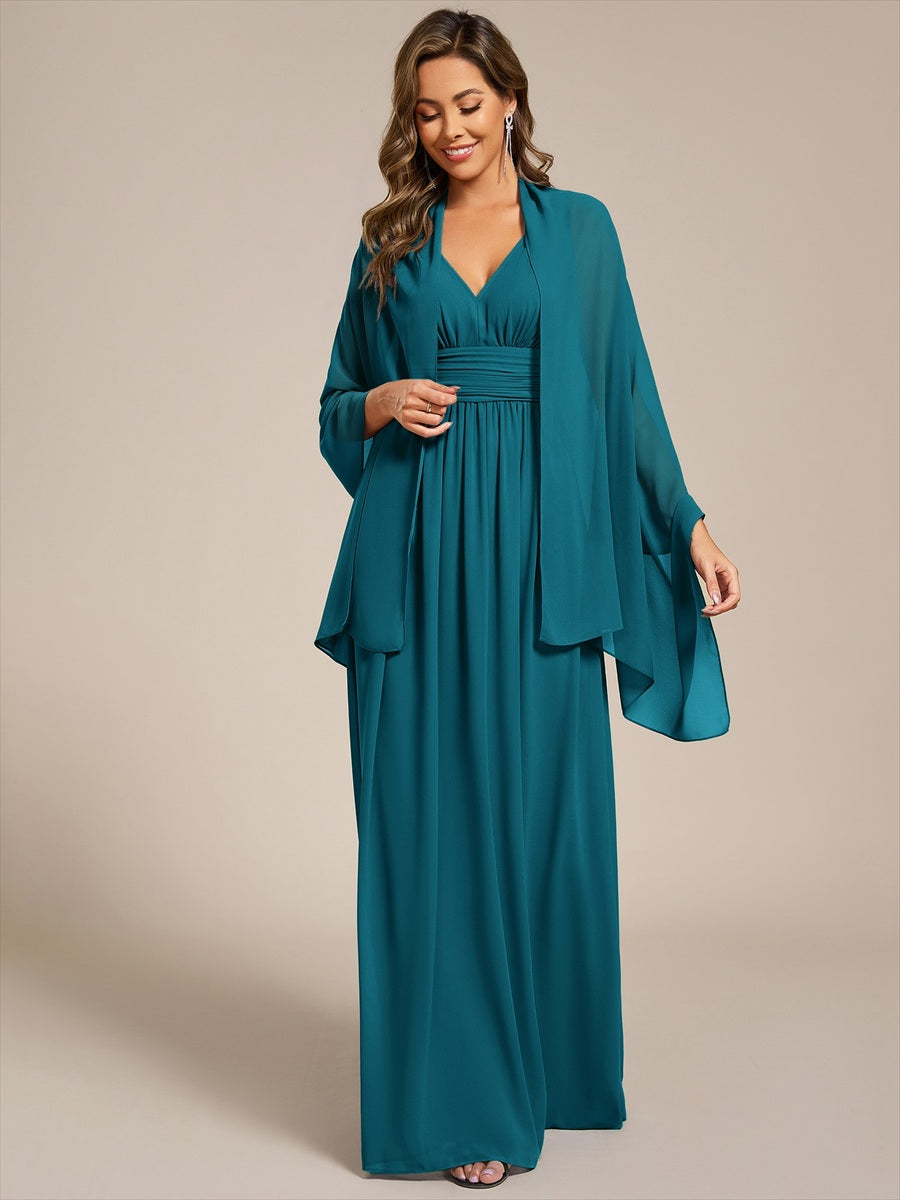 Elegante Chiffon-Stola für besondere Anlässe #Farbe_Petrol