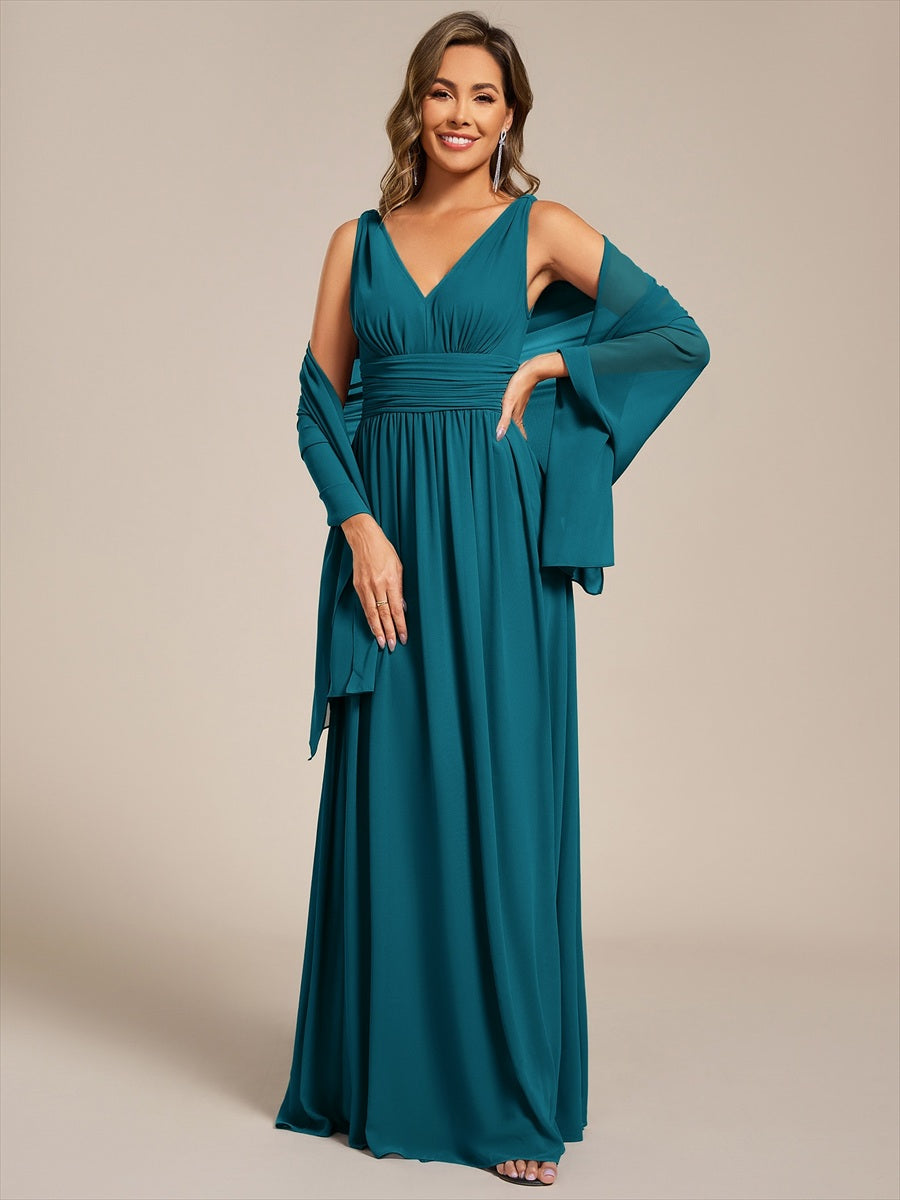 Elegante Chiffon-Stola für besondere Anlässe #Farbe_Petrol