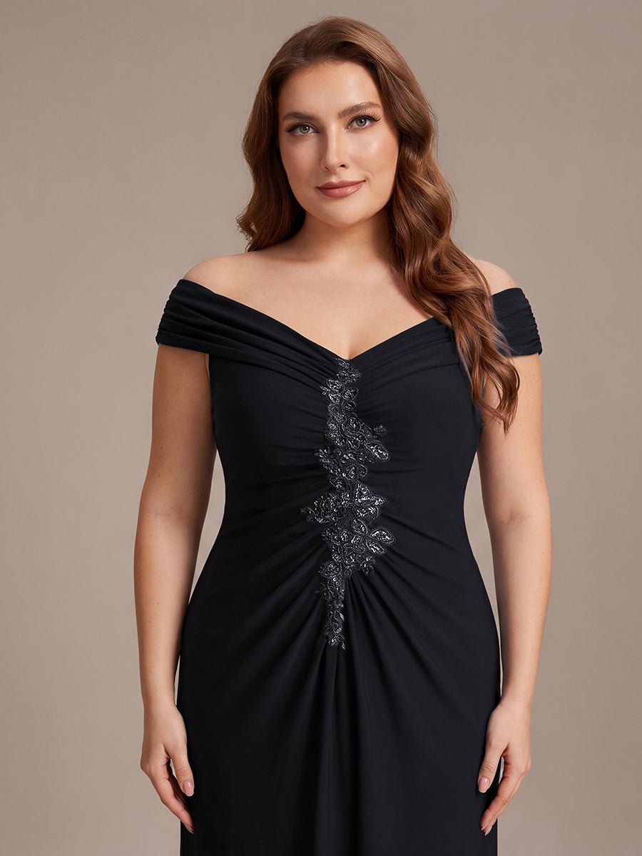 Maxil?nge V-Ausschnitt Etui-Kleid Aus Mesh Elegante Details Figurbetonender Schnitt Kleid #Farbe_Schwarz